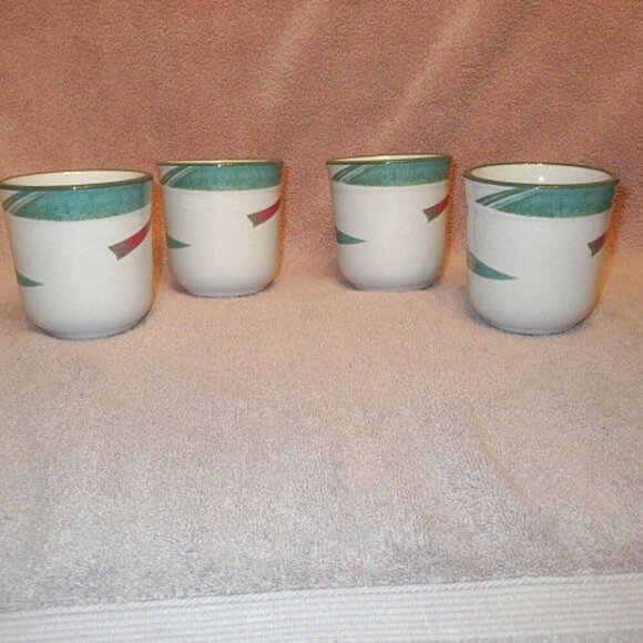 VTG Set Of 4 Noritake NEW WEST Stoneware MUGS Cups 8696 DISCONTINUED Japan LOT - Picture 3 of 8